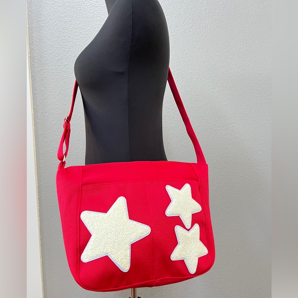Star Embellished Red Bag Crossbody Shoulder New